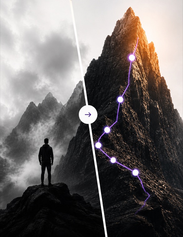 From standing still to climbing the mountain: the 100 day path